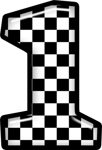 Checkered Bold Number One